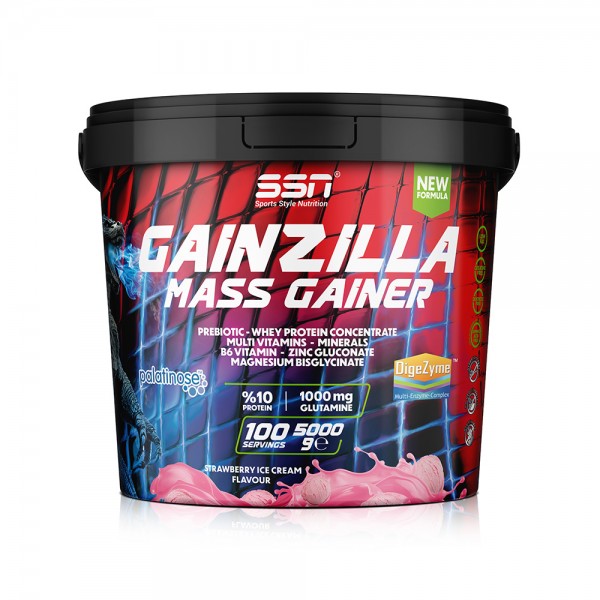 SSN Sports Style Nutrition Gainzilla Mass Gainer 5000 g (Çilekli Dondurma) SSN Sports Style Nutrition Gainzilla Mass Gainer 5000 g (Çilekli Dondurma)