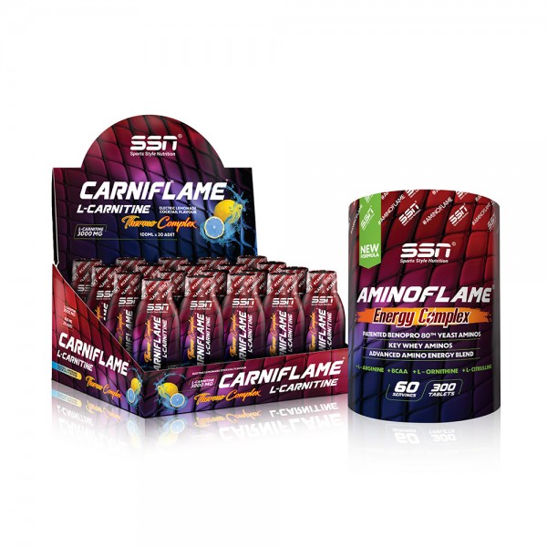 SSN Sports Style Nutrition Yağ Yakma Kombinasyonu 3 (Carniflame 20 Shot Lemon + Aminoflame) SSN Sports Style Nutrition Yağ Yakma Kombinasyonu 3 (Carniflame 20 Shot Lemon + Aminoflame)