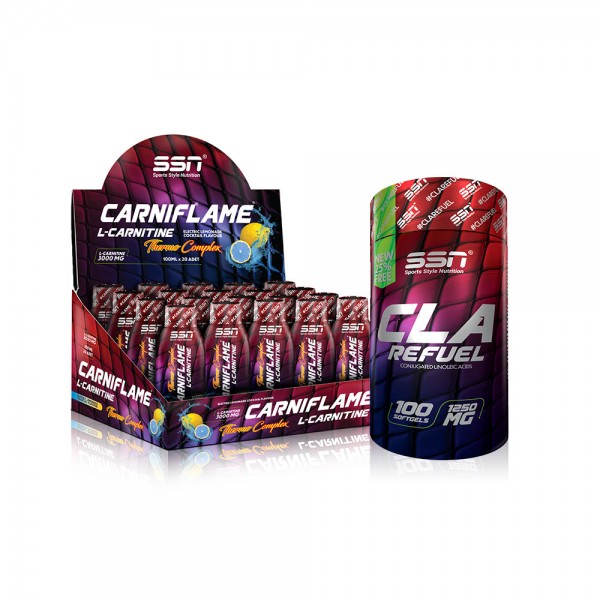 SSN Sports Style Nutrition Yağ Yakma Kombinasyonu 2 (Carniflame 20 Shot Lemon + Cla) SSN Sports Style Nutrition Yağ Yakma Kombinasyonu 2 (Carniflame 20 Shot Lemon + Cla)
