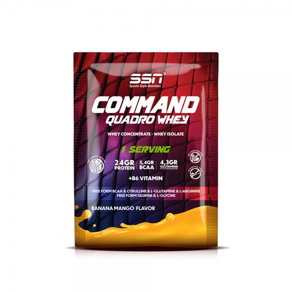 SSN Sports Style Nutrition Command Quadro Whey 30 Gr Şase (Muz-Mango) Protein Tozu SSN Sports Style Nutrition Command Quadro Whey 30 Gr Şase (Muz-Mango) Protein Tozu
